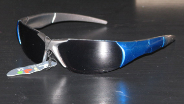 Boy's blue and silver sunglasses