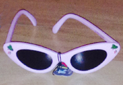 Pink flexible childrens rubber sunglasses